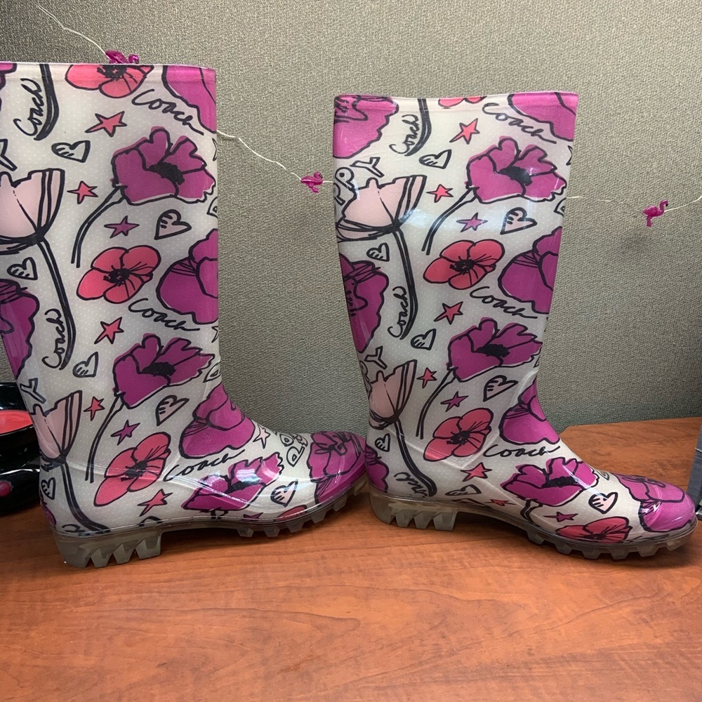 Coach rain boots